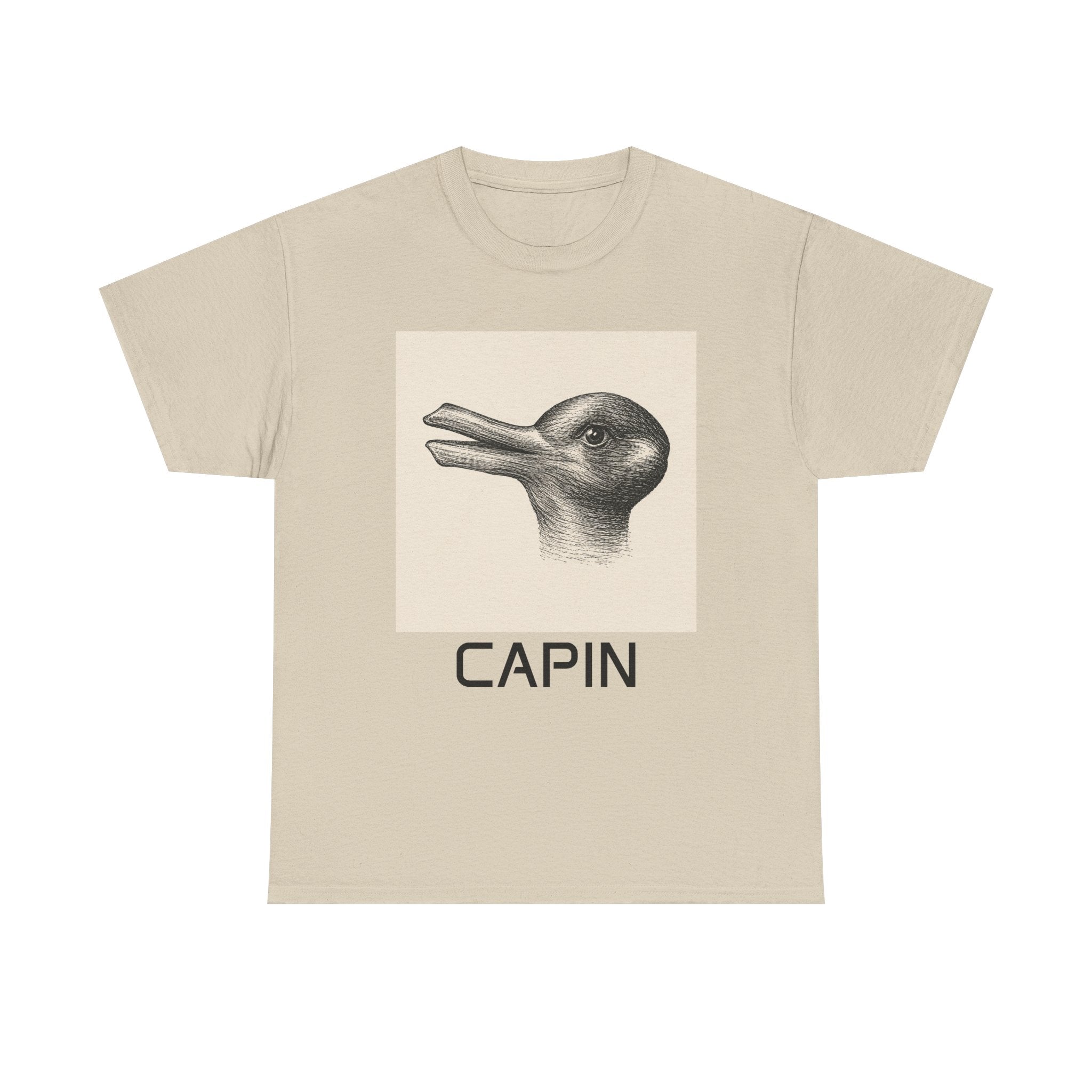 Duck/Rabbit Sketch Tee — 'CAPIN' Vintage Illustration T-Shirt