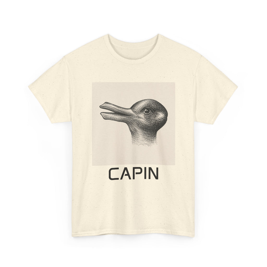 Duck/Rabbit Sketch Tee — 'CAPIN' Vintage Illustration T-Shirt