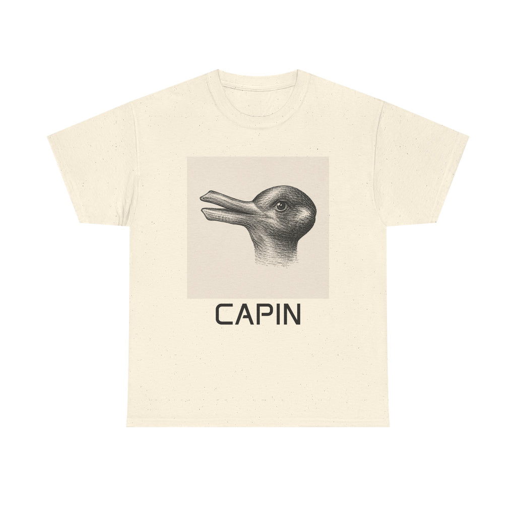 Duck/Rabbit Sketch Tee — 'CAPIN' Vintage Illustration T-Shirt
