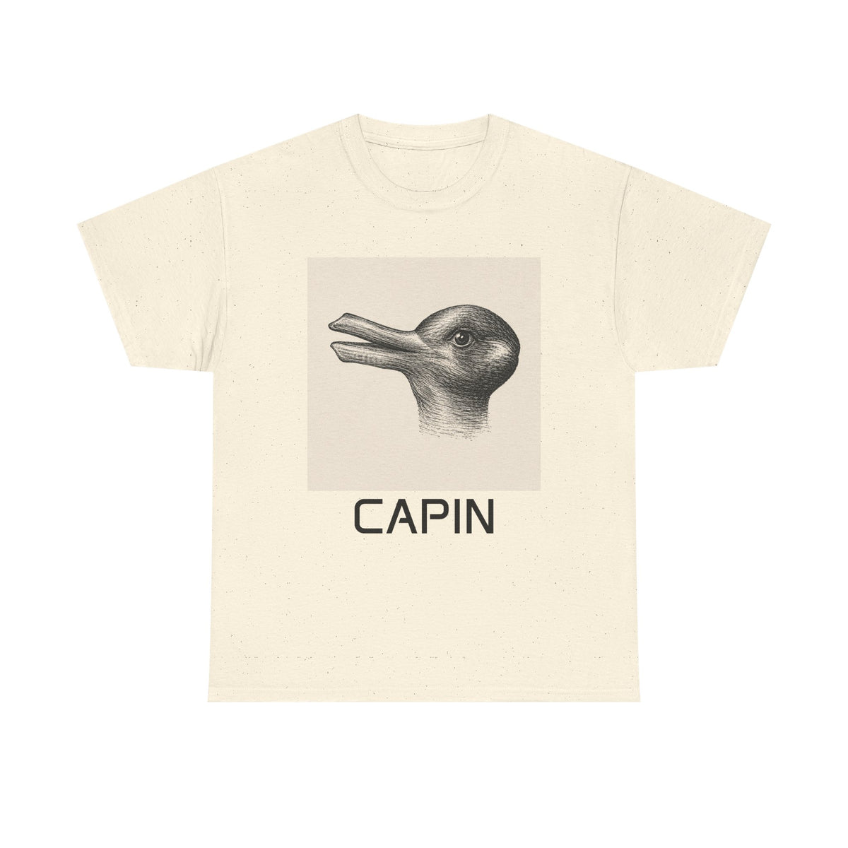 Duck/Rabbit Sketch Tee — 'CAPIN' Vintage Illustration T-Shirt