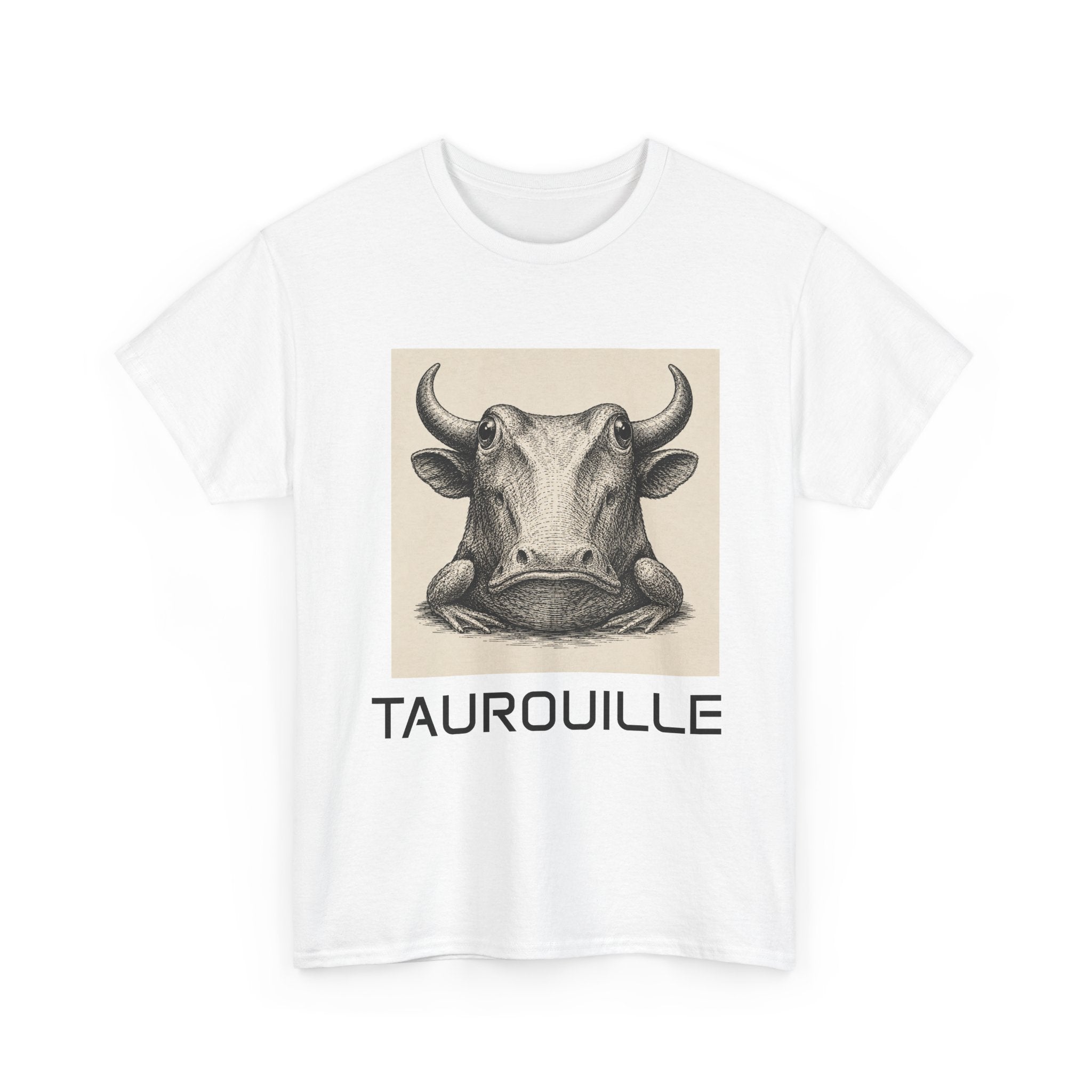 Bull and FrogT-Shirt — Taurouille Illustration Tee