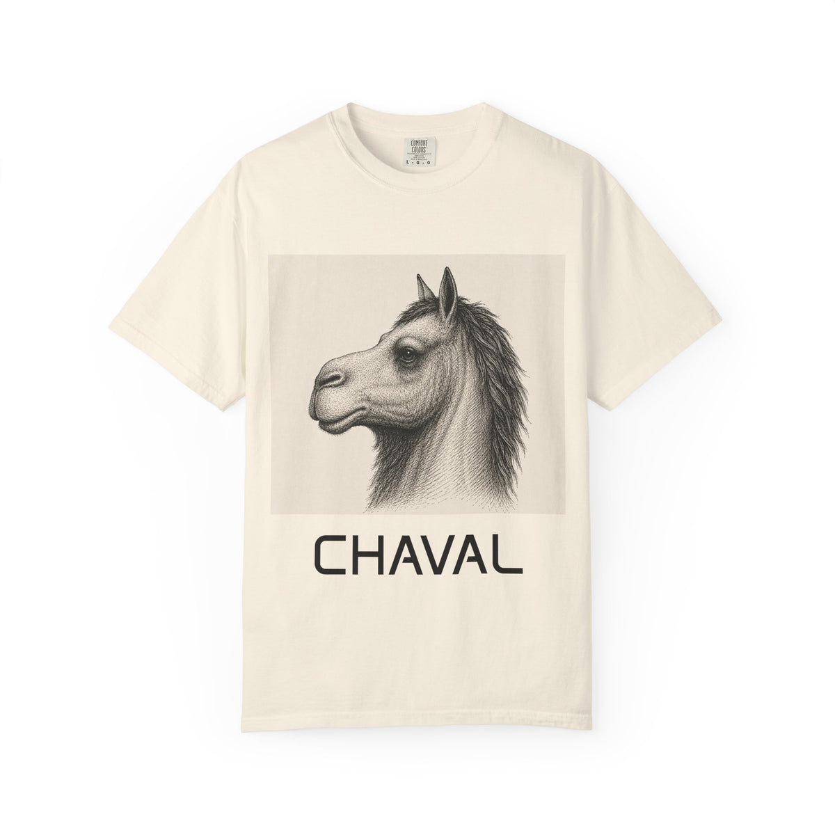 Vintage Horse and Camel Portrait T-Shirt — Retro Sketch Graphic Tee