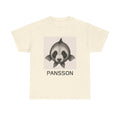 Panda and fish Graphic Tee — Cute Monochrome Animal Shirt