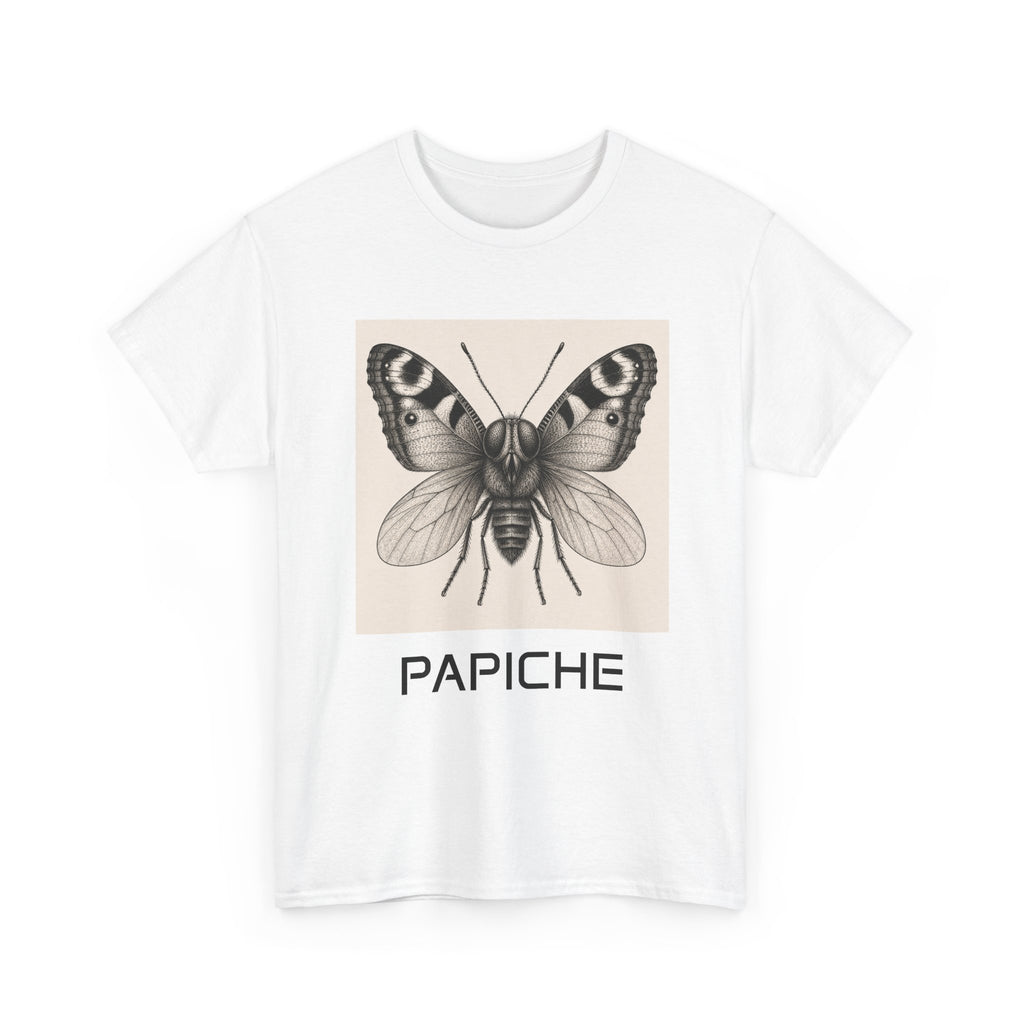 Butterfly and fly Sketch Tee — "PAPICHE" Vintage-Inspired Graphic T-Shirt