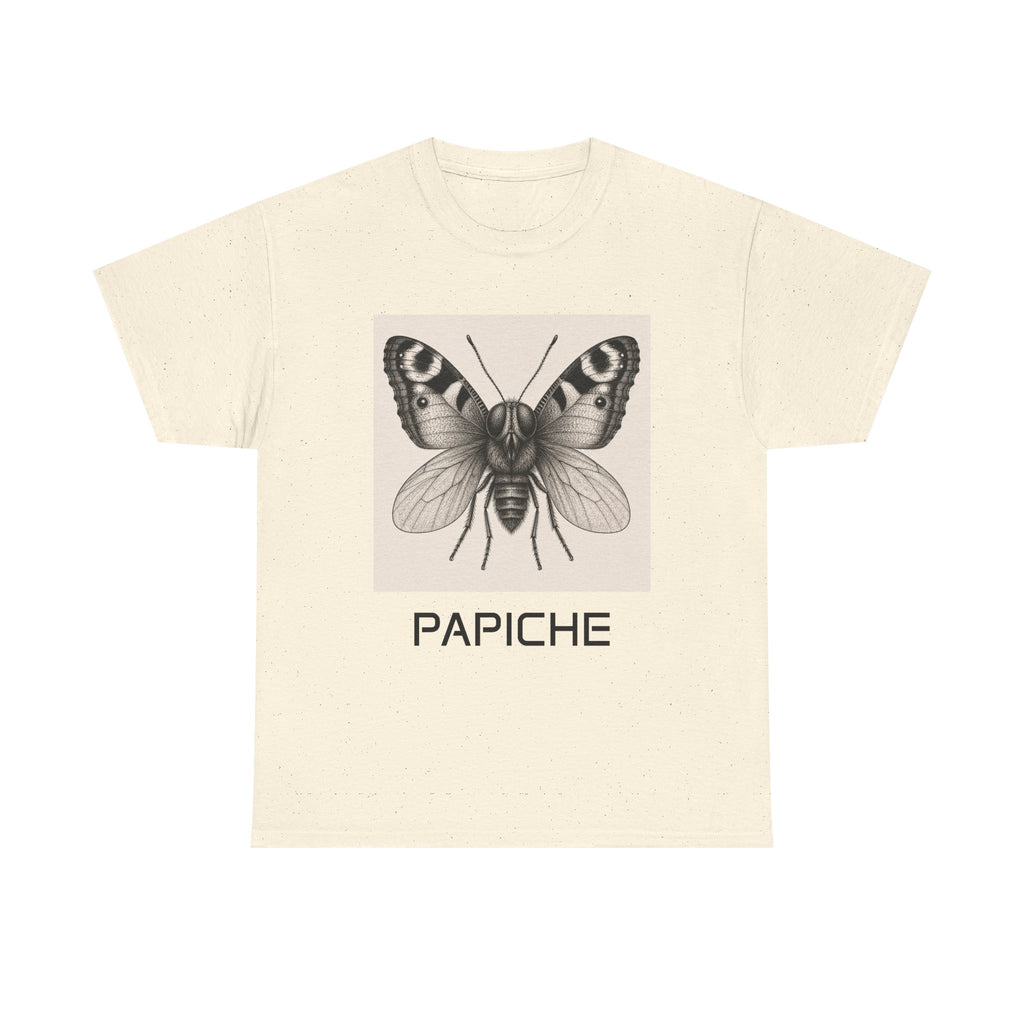 Butterfly and fly Sketch Tee — "PAPICHE" Vintage-Inspired Graphic T-Shirt