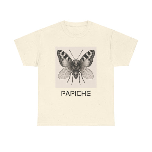 Butterfly and fly Sketch Tee — "PAPICHE" Vintage-Inspired Graphic T-Shirt