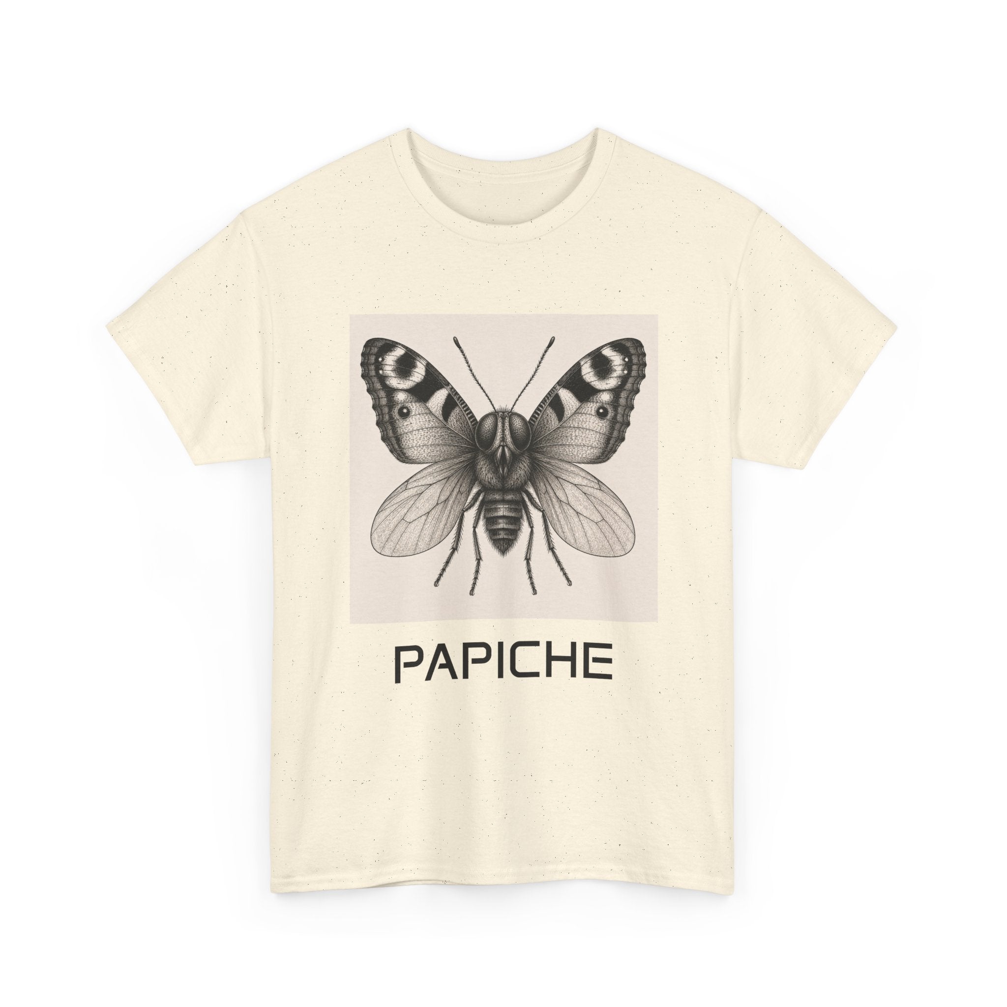 Butterfly and fly Sketch Tee — "PAPICHE" Vintage-Inspired Graphic T-Shirt